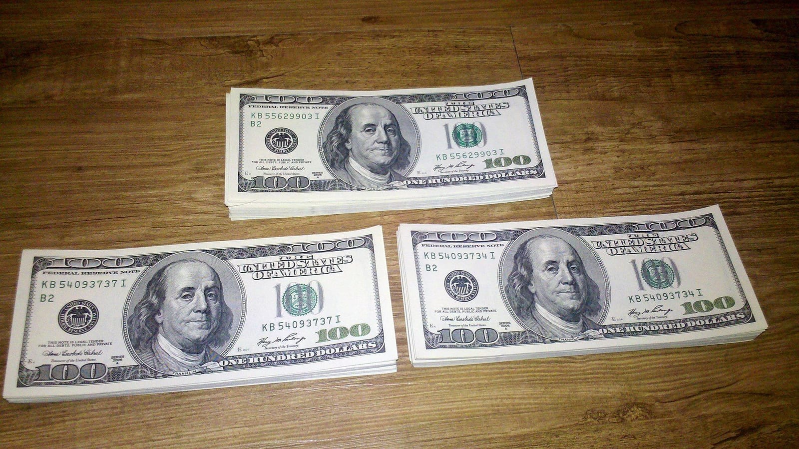 Notas de dólar americano